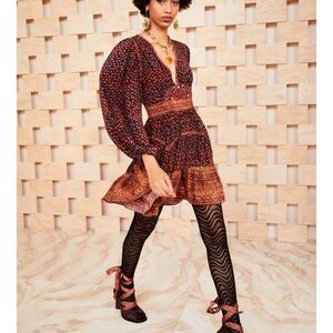 Ulla Johnson Agate Hayana Long Sleeve Mini Dress Size 8